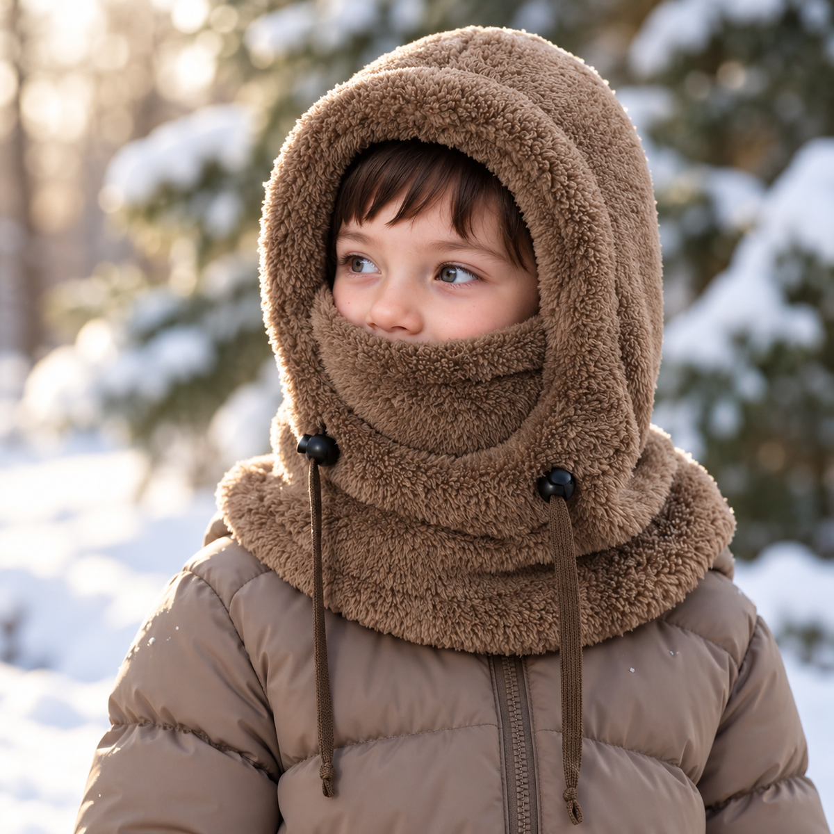 3-in-1 Plush Winter Hood & Neck Warmer