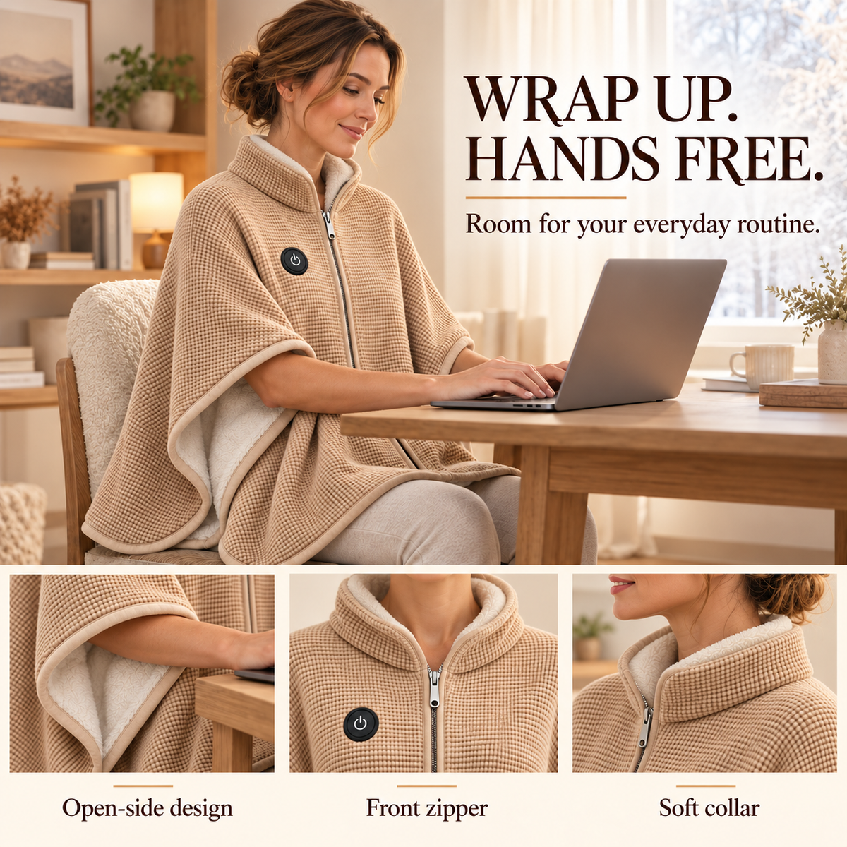 Wearable Heated Blanket —— Your Cozy Layer. With Added Heat.