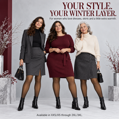High-Waisted Fleece-Lined Sheer-Look Tights