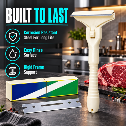 🥩🔥 50% OFF! Stainless Steel Meat Scraper – Easy Fat & Fascia Removal Tool for Beef & Pork 🔪✨