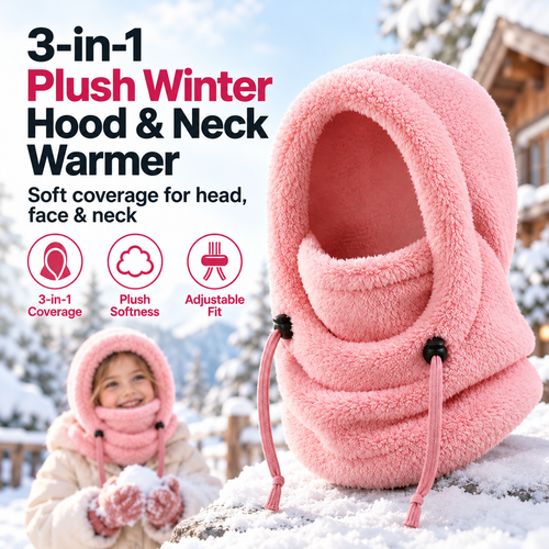 3-in-1 Plush Winter Hood & Neck Warmer