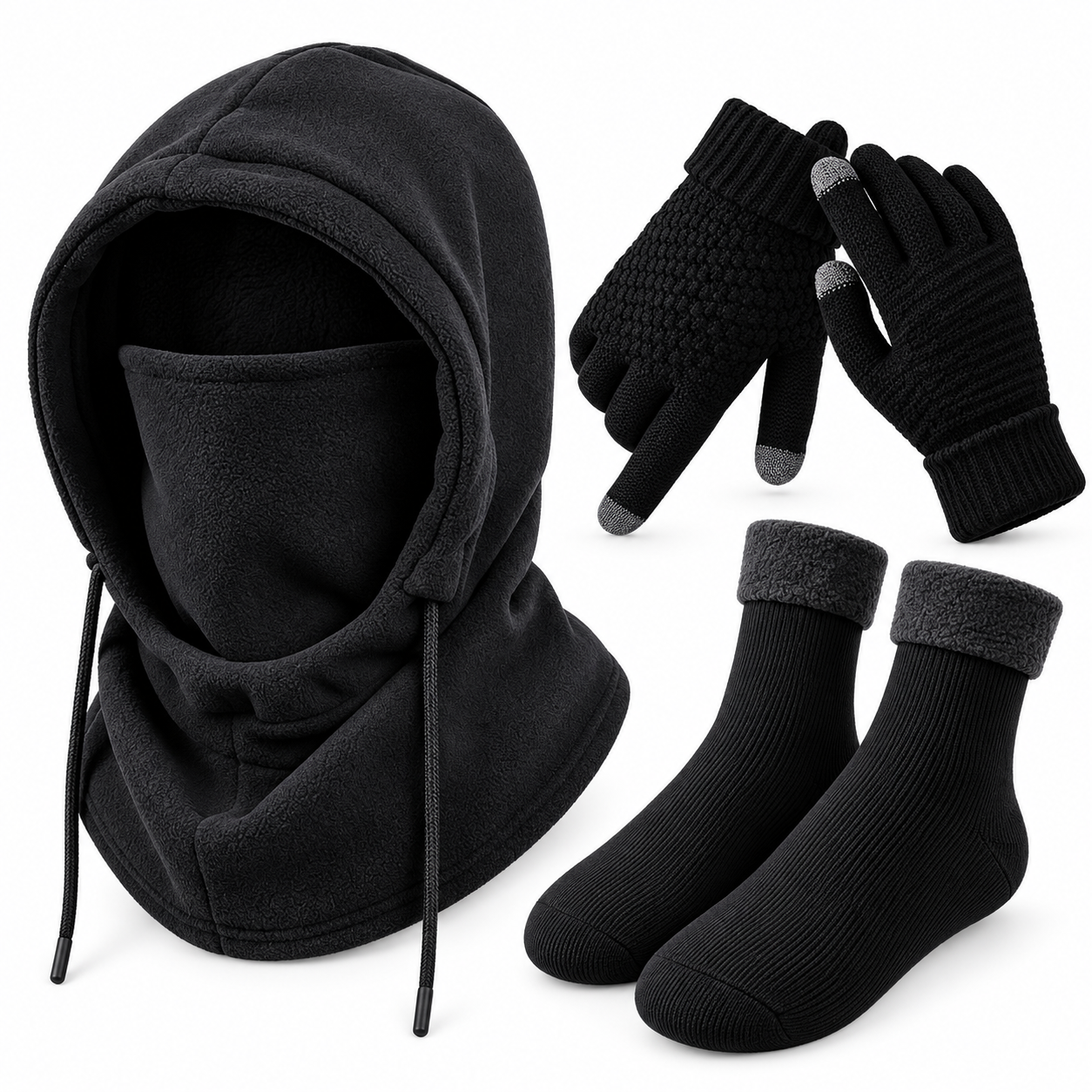Balaclava + Gloves + 1 Pair of Socks