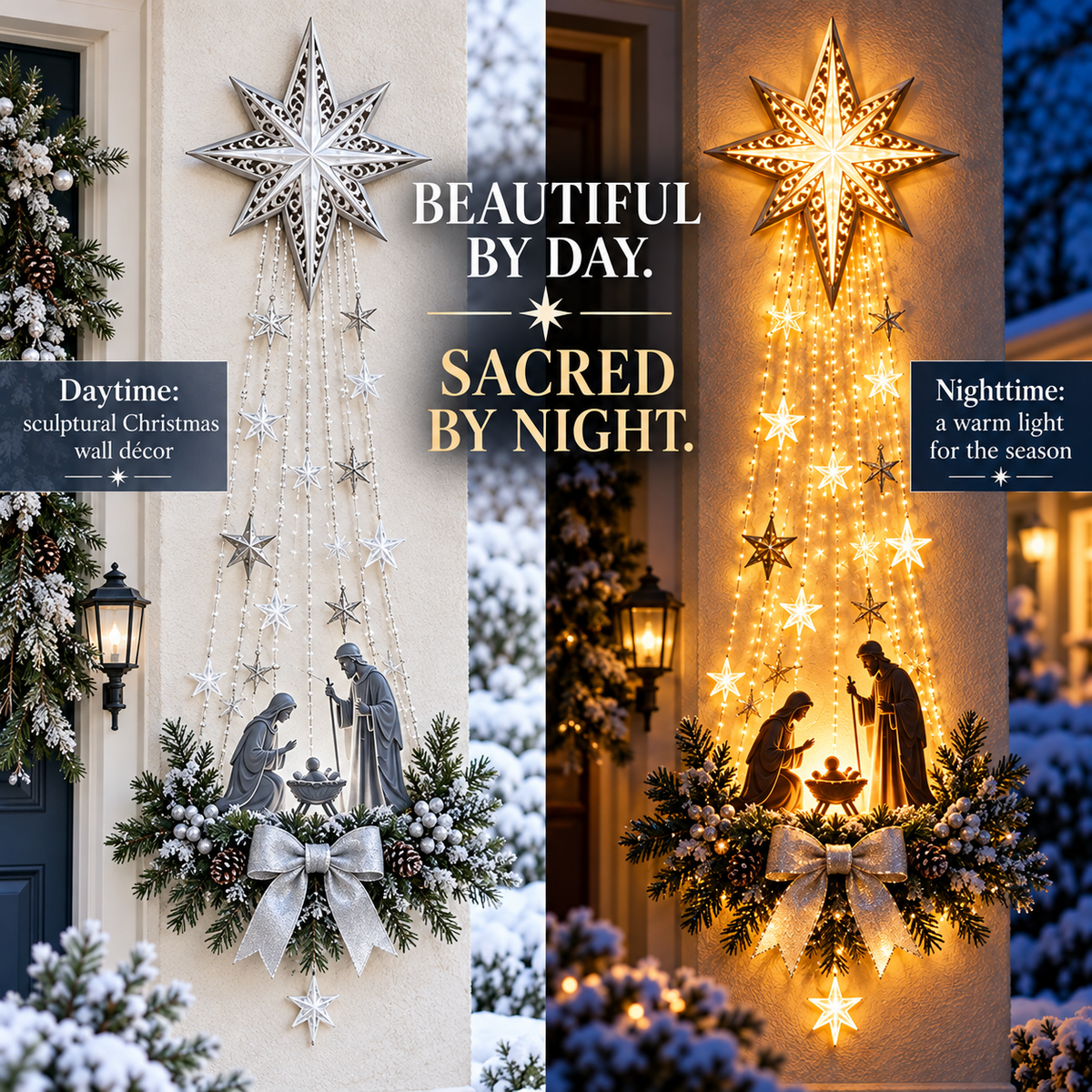 Bethlehem Star of Faith- Lighted Nativity WallDecor
