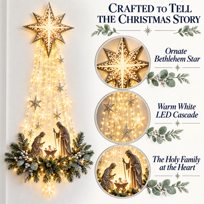 Bethlehem Star of Faith- Lighted Nativity WallDecor