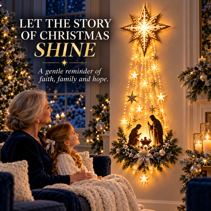 Bethlehem Star of Faith- Lighted Nativity WallDecor