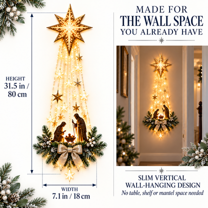 Bethlehem Star of Faith- Lighted Nativity WallDecor