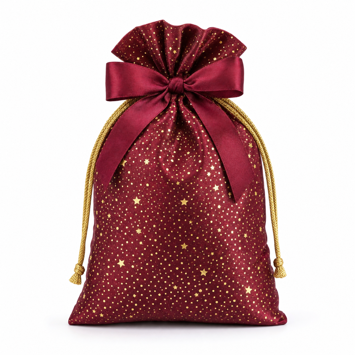 Gilded Confetti — Reusable Fabric Christmas Gift Bag