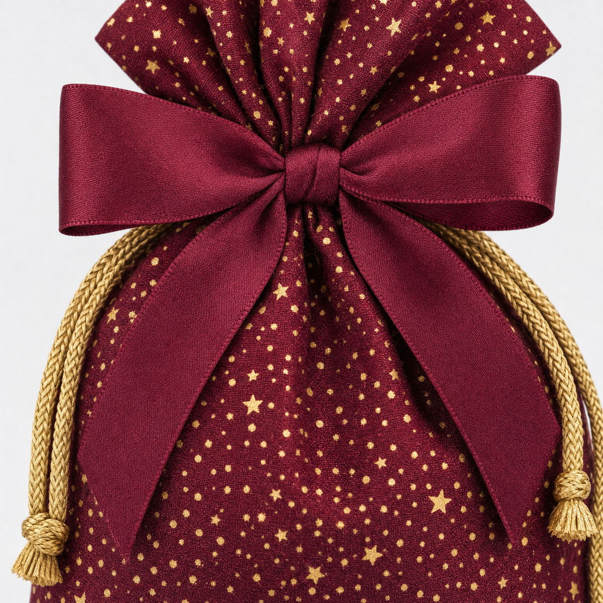 Gilded Confetti — Reusable Fabric Christmas Gift Bag