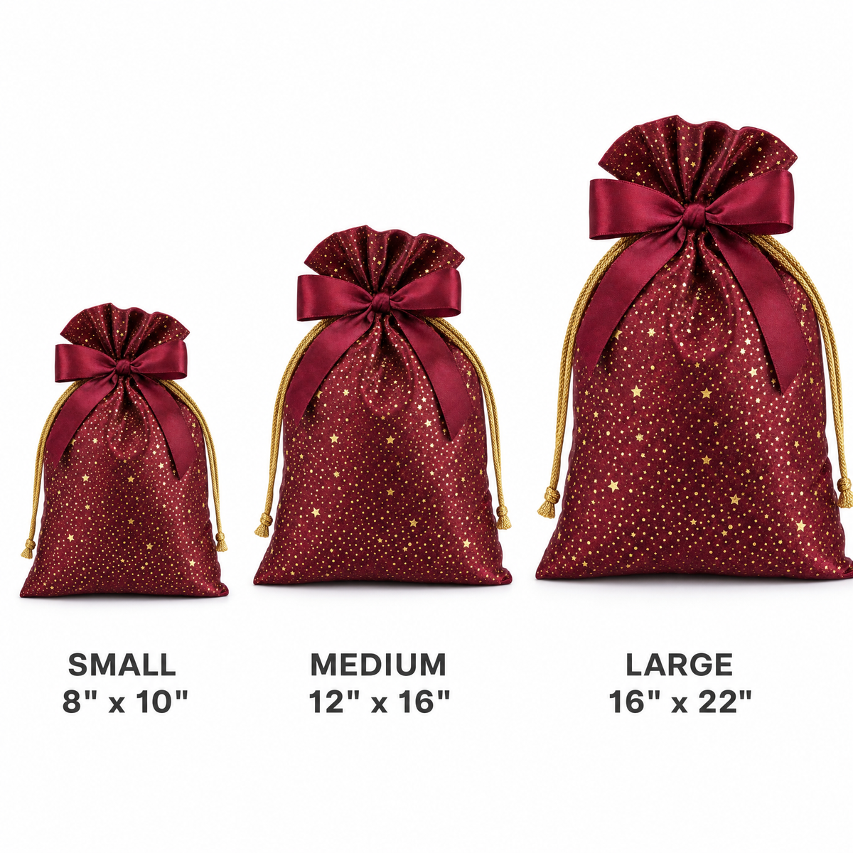 Gilded Confetti — Reusable Fabric Christmas Gift Bag