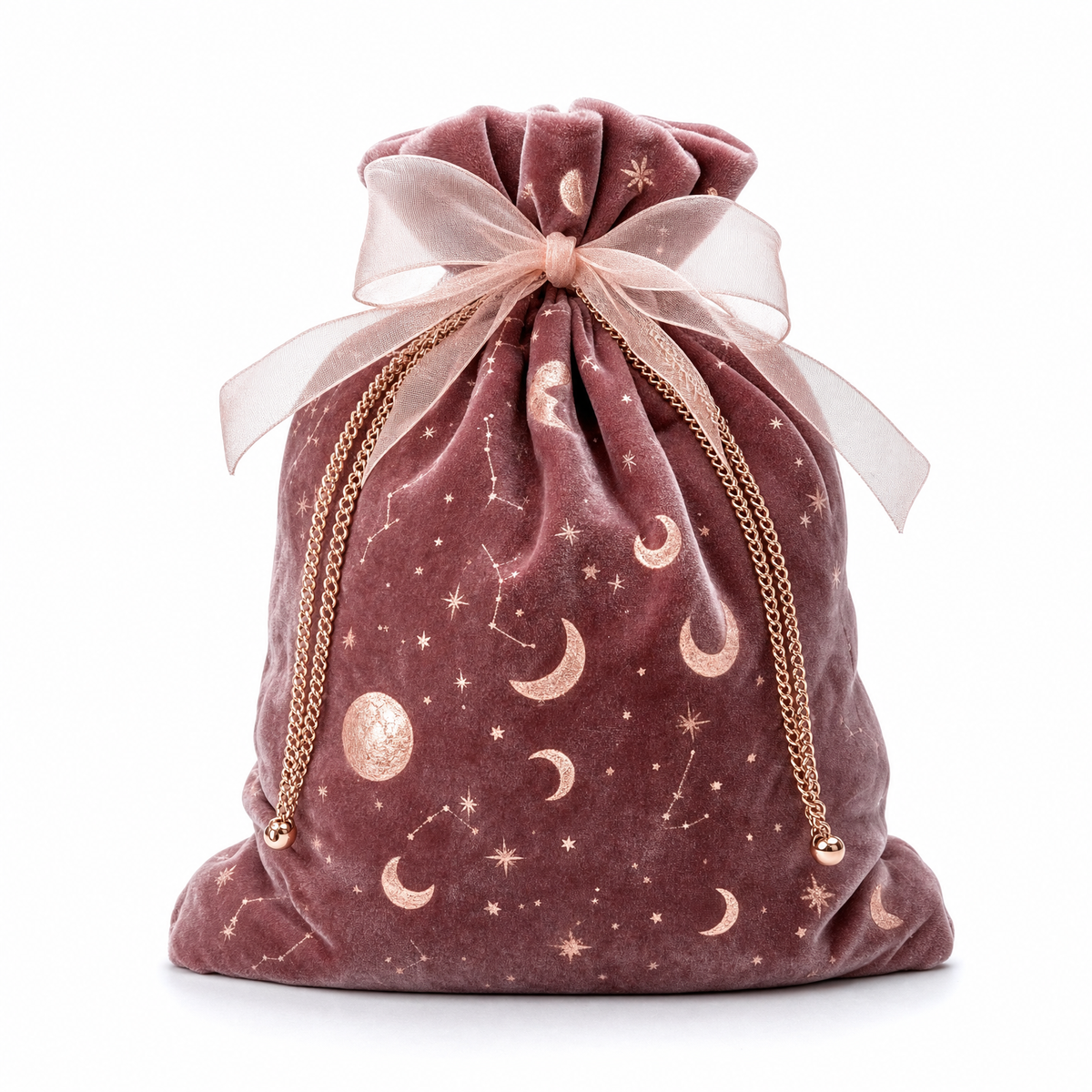 Rose Celestial — Reusable Fabric Christmas Gift Bag