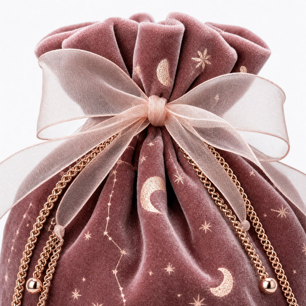 Rose Celestial — Reusable Fabric Christmas Gift Bag