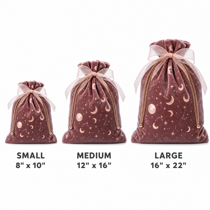 Rose Celestial — Reusable Fabric Christmas Gift Bag