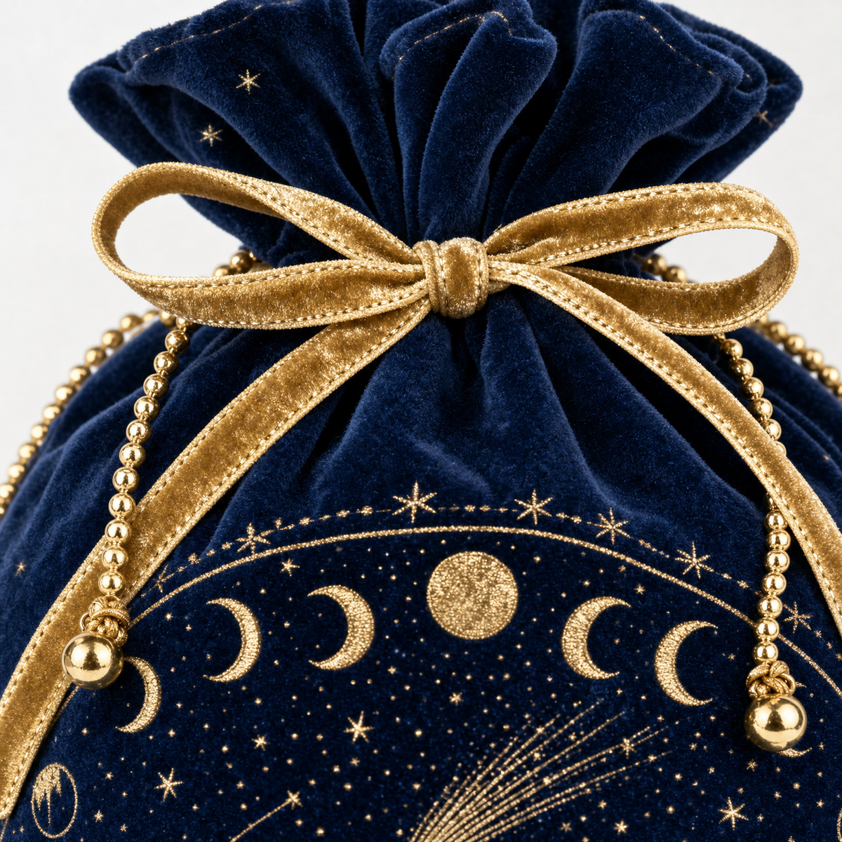 Celestial Noël — Reusable Fabric Christmas Gift Bag
