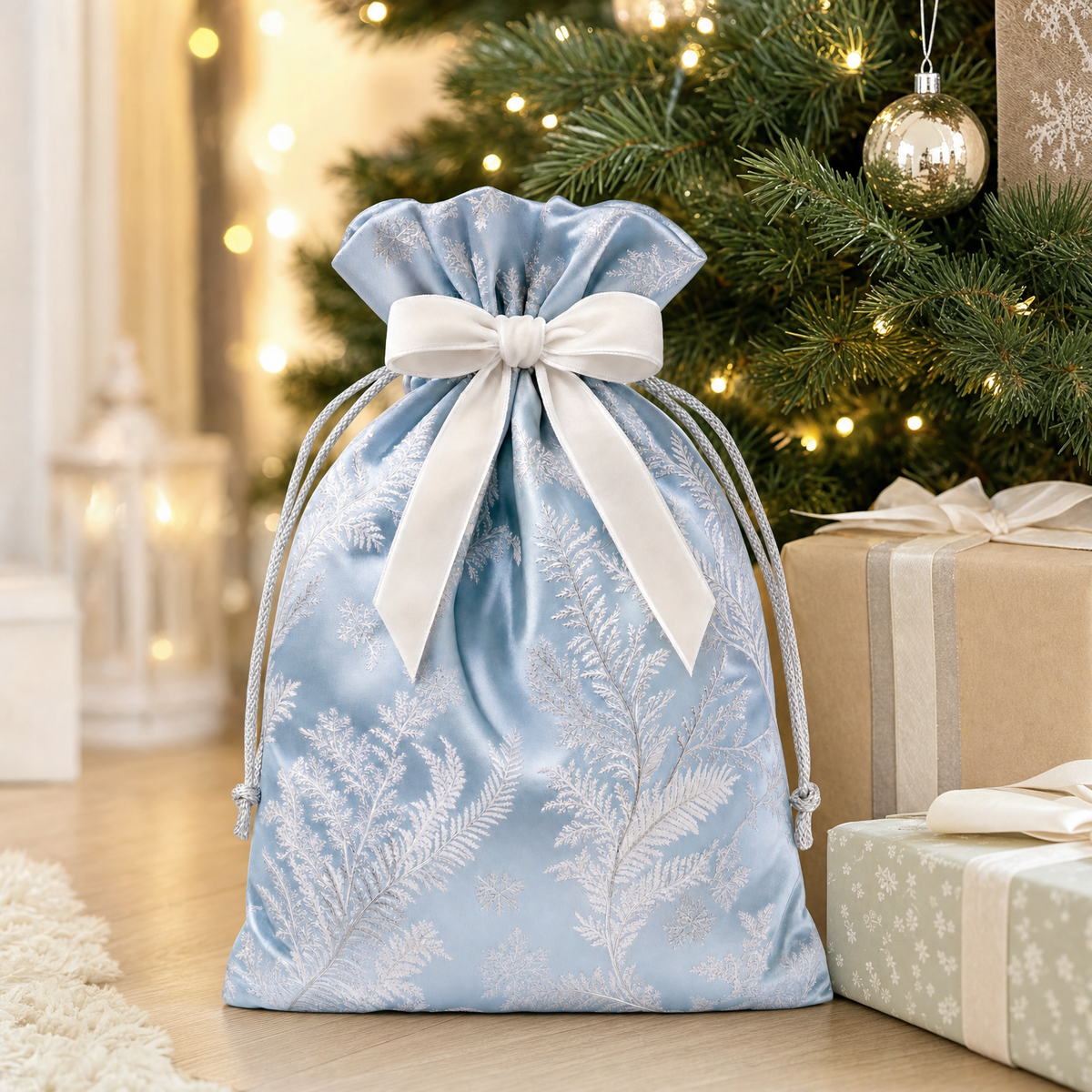 Frostfern — Reusable Fabric Christmas Gift Bag