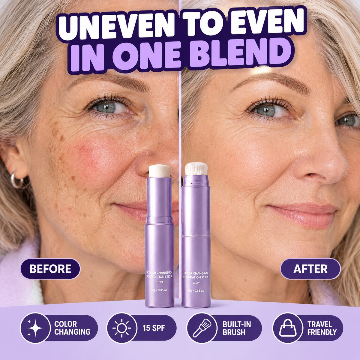 2 in 1 Color Changing Foundation Stick