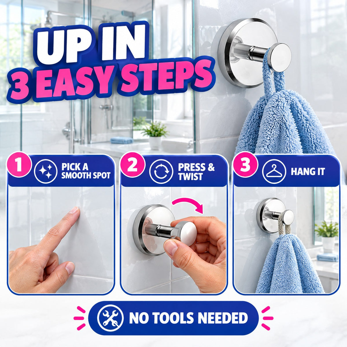 Hang Your Towels,No DrillNeeded