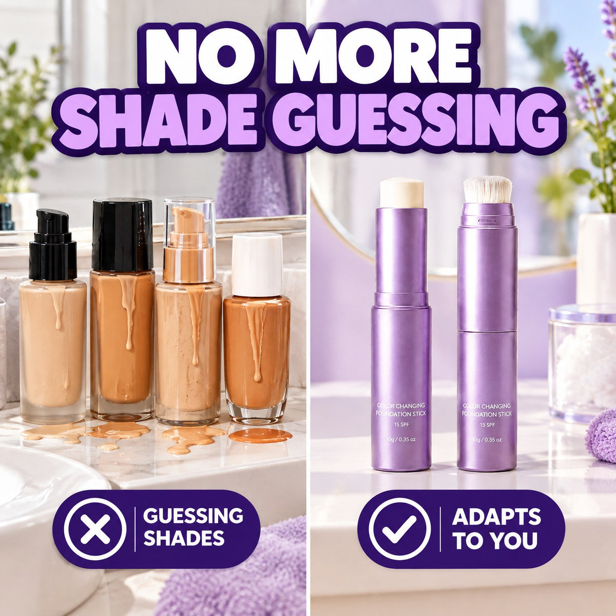 2 in 1 Color Changing Foundation Stick