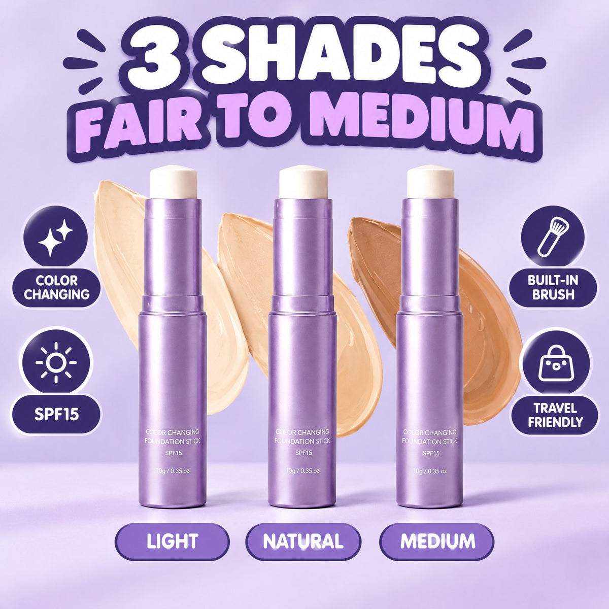2 in 1 Color Changing Foundation Stick